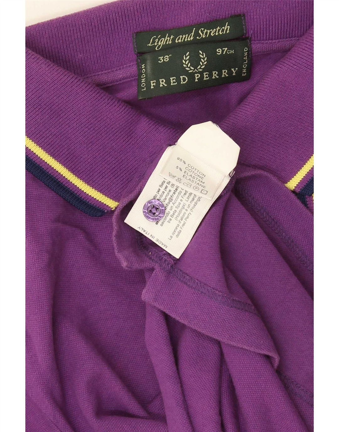 Fred Perry Herre poloskjorte lille lilla stribet bomuld