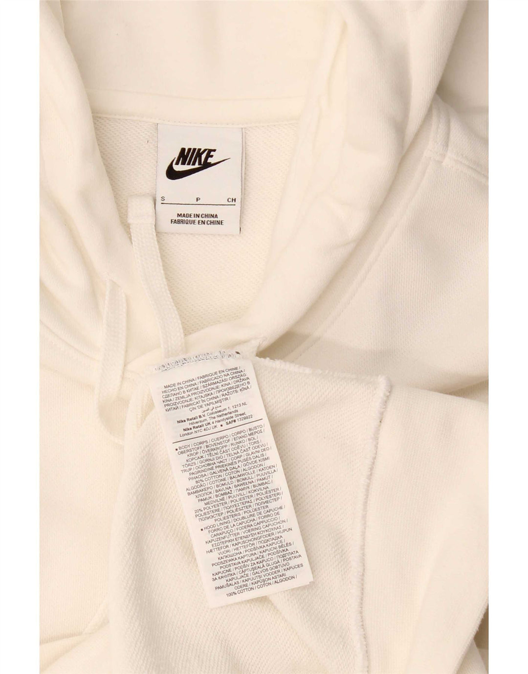 Nike grafisk hættetrøje til mænd, lille hvid bomuld