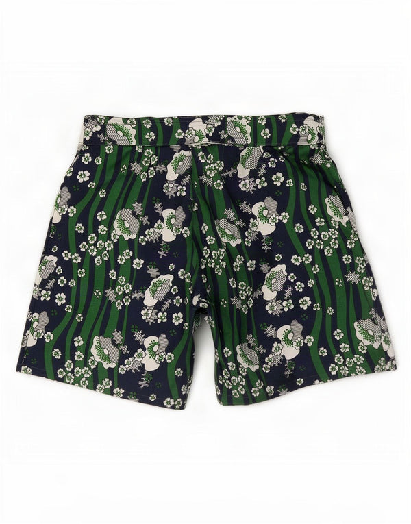 Vintage dameshorts W32 Large Green Floral
