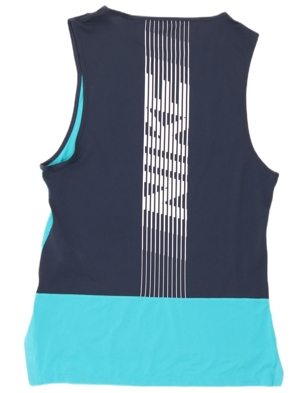 Nike Dame Dri Fit Grafisk Vest Top UK 14 Medium Blue Colourblock