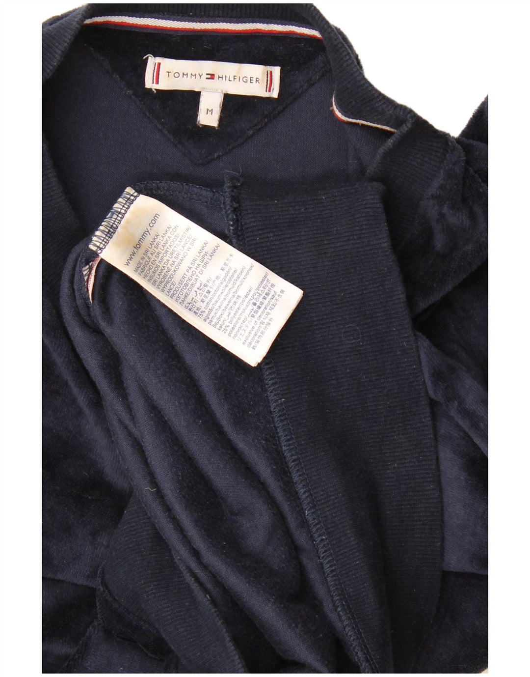 Tommy Hilfiger Herre grafisk sweatshirt Jumper Medium Navy Blue Colourblock