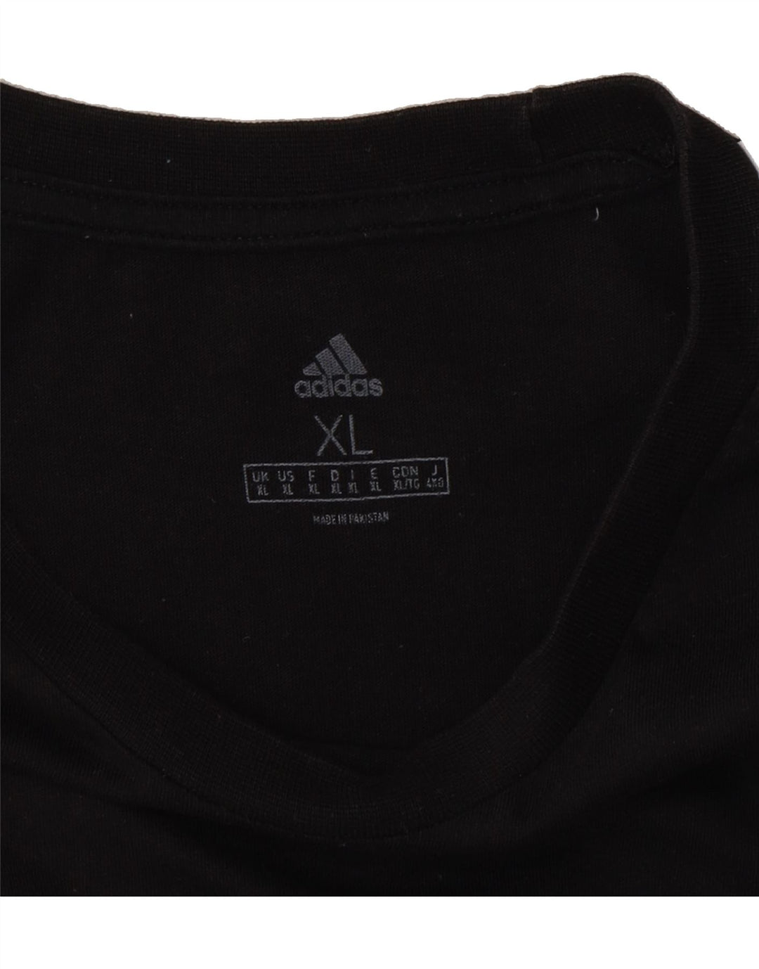 ADIDAS Mens T-Shirt Top XL Black Cotton Vintage Adidas and Second-Hand Adidas from Messina Hembry 