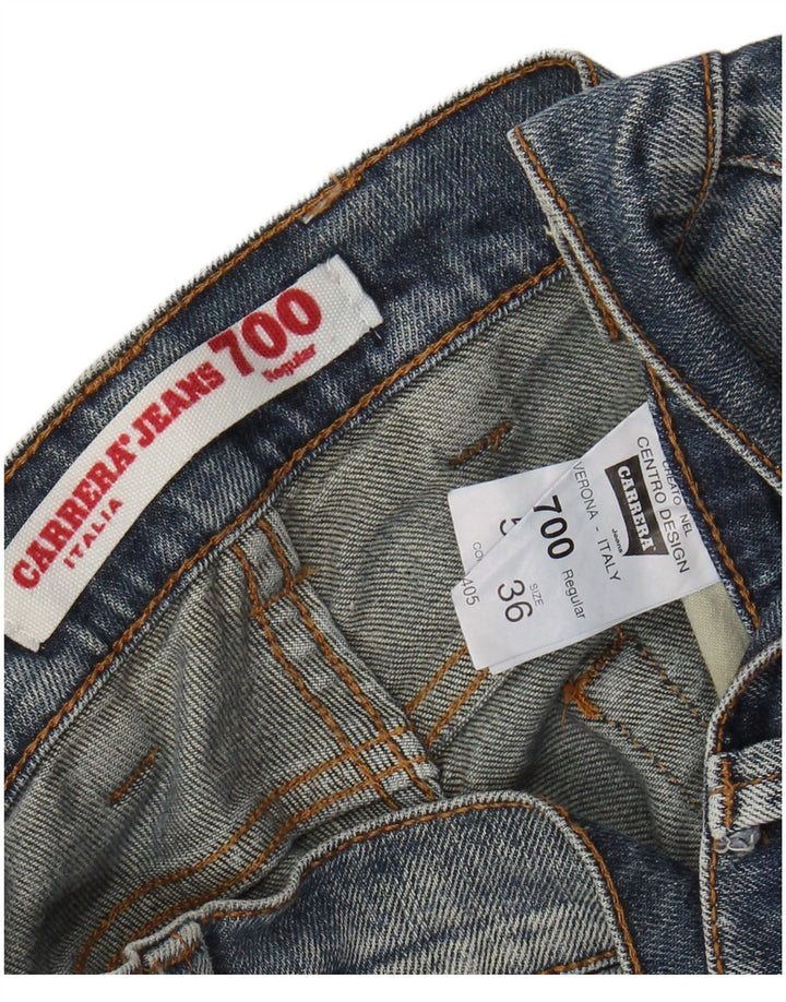 CARRERA Herre 700 Acid Wash Regular Straight Jeans W36 L34 Blå Bomuld