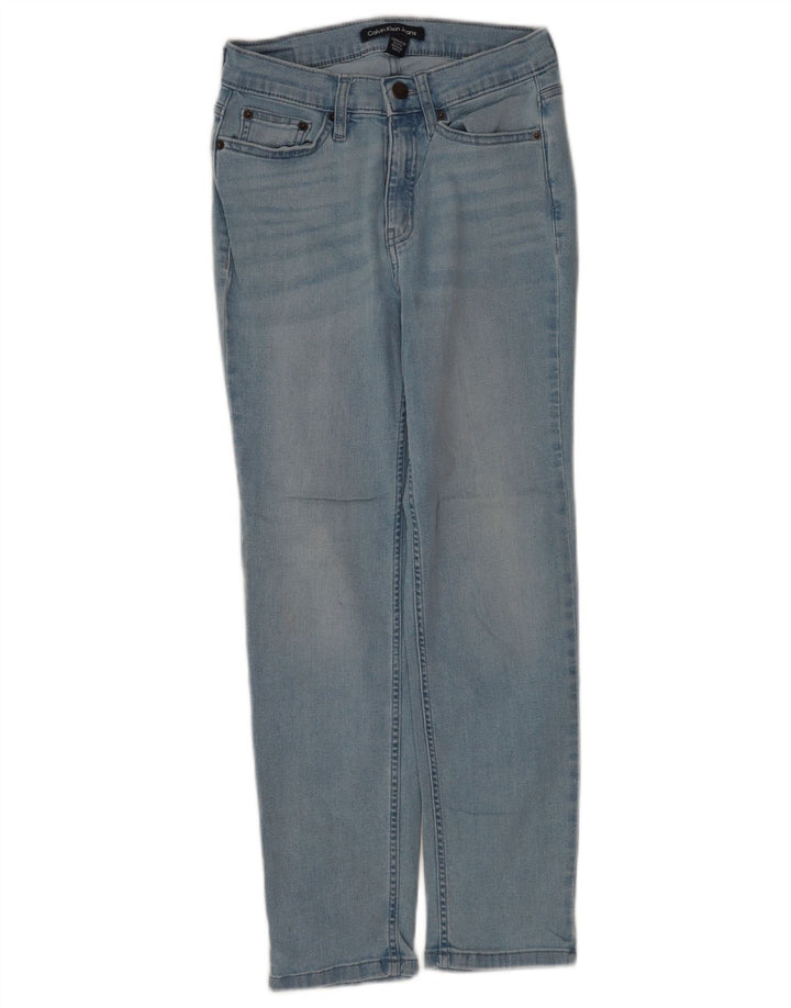 Calvin Klein Dame Straight Jeans W25 L25 Blå Bomuld