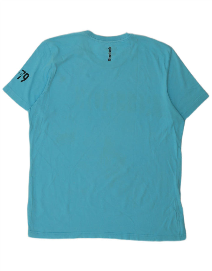 REEBOK Herre Grafisk T-Shirt Top XL Blå