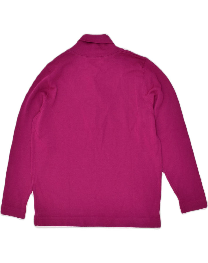 ROCCOBAROCCO Womens Shawl Neck Jumper Sweater US 10 Large Burgundy Wool | Vintage Roccobarocco | Thrift | Second-Hand Roccobarocco | Used Clothing | Messina Hembry 