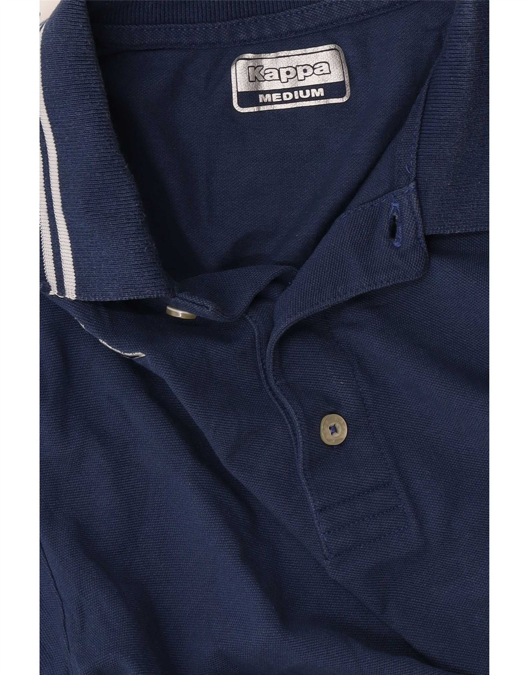 Kappa herre poloshirt mellemblå stribet