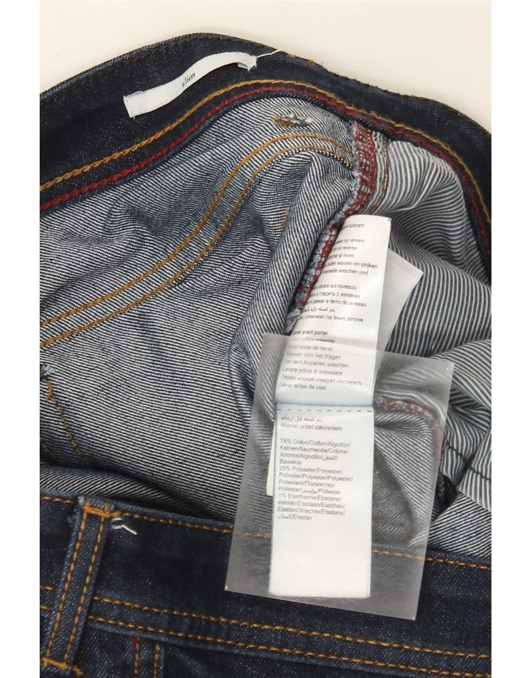 Jules Slim Jeans til mænd W38 L34 Marineblå bomuld