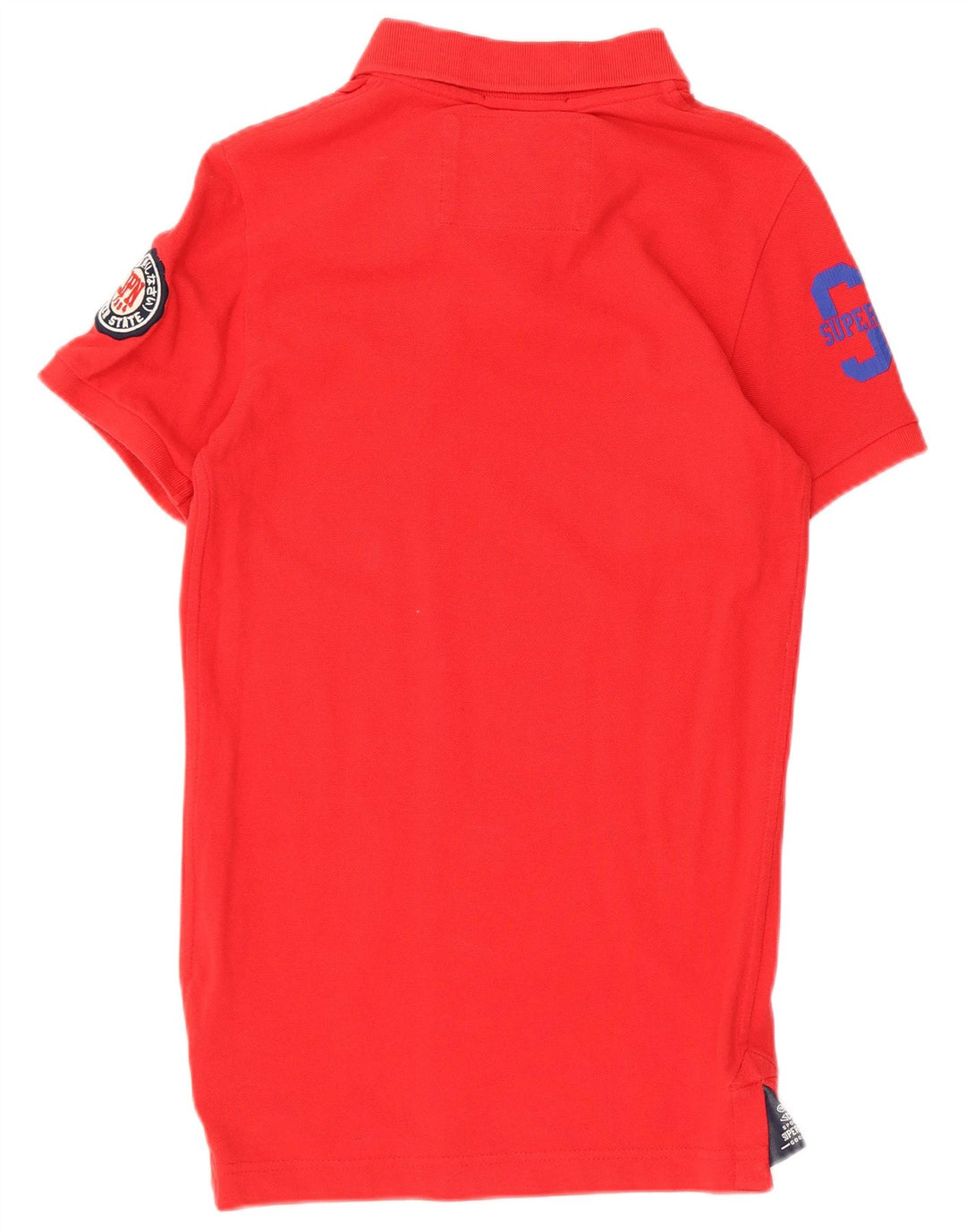 Superdry grafisk poloshirt til mænd, lille rød bomuld
