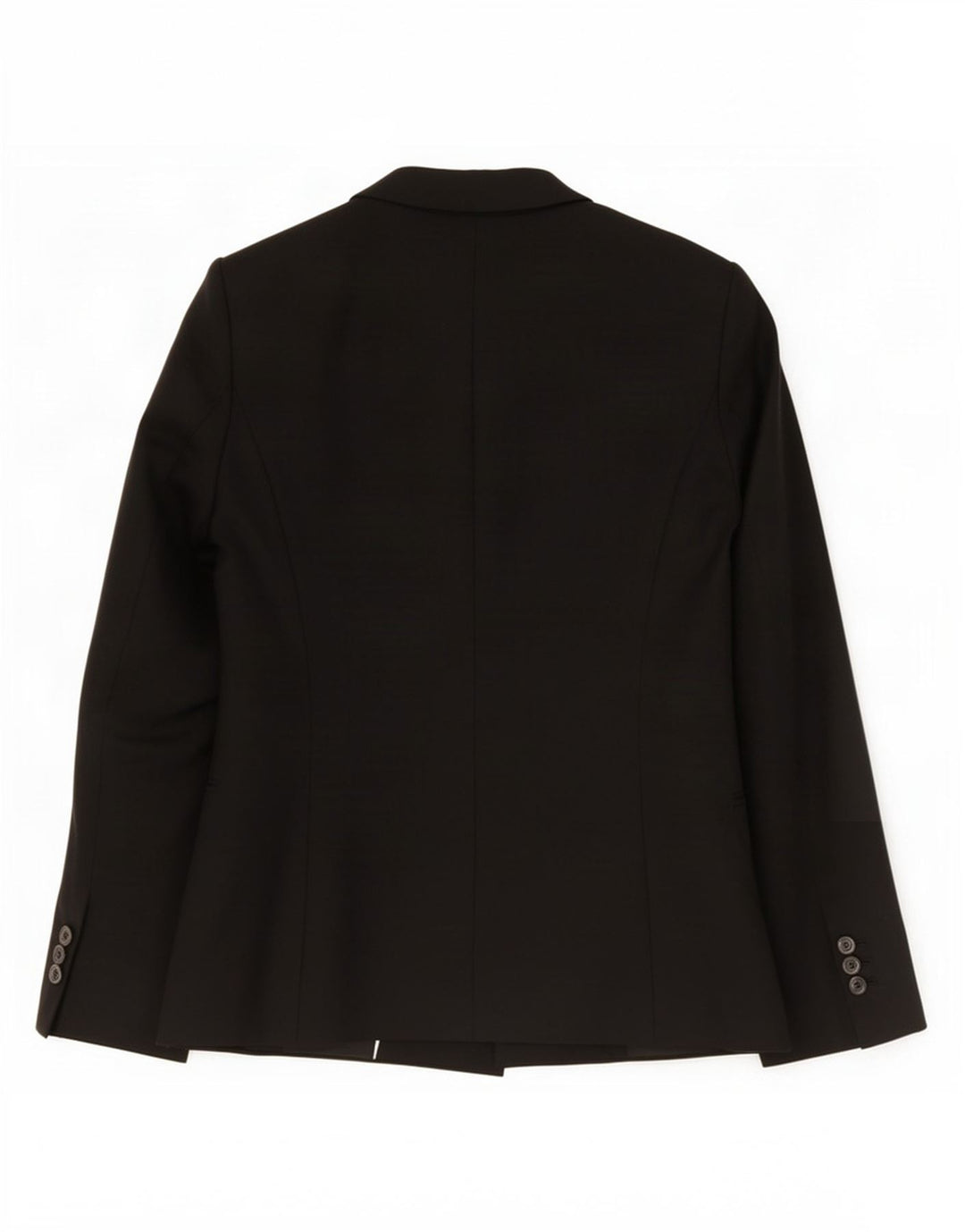 Zara Dame 1 Knap Blazer Jacket UK 12 Medium Sort Polyester