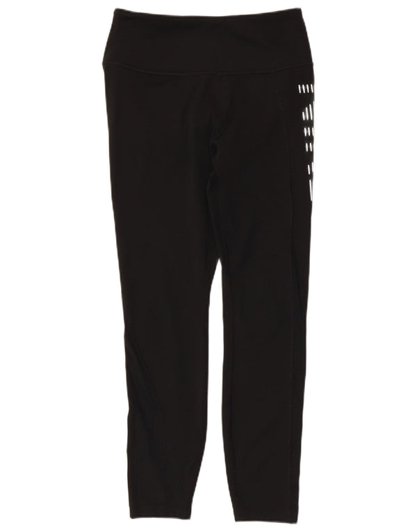 Nike Dame Grafiske Leggings UK 8 Small Black Polyester