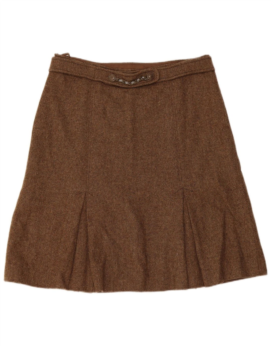 Luisa Spagnoli dame A-line nederdel IT 48 XL W34 brun sildeben