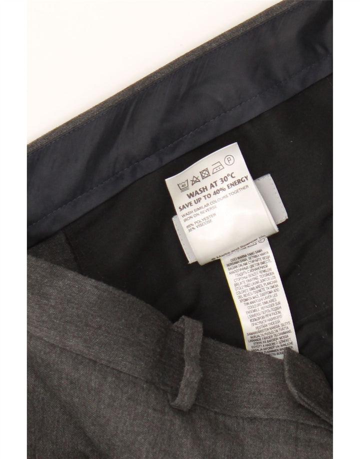 Marks & Spencer Herre Slim Fit Chino Bukser W38 L31 Grå Polyester