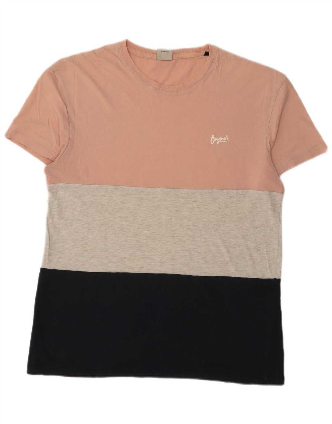 JACK & JONES Herre T-shirt Top Medium Flerfarvet Colourblock Bomuld