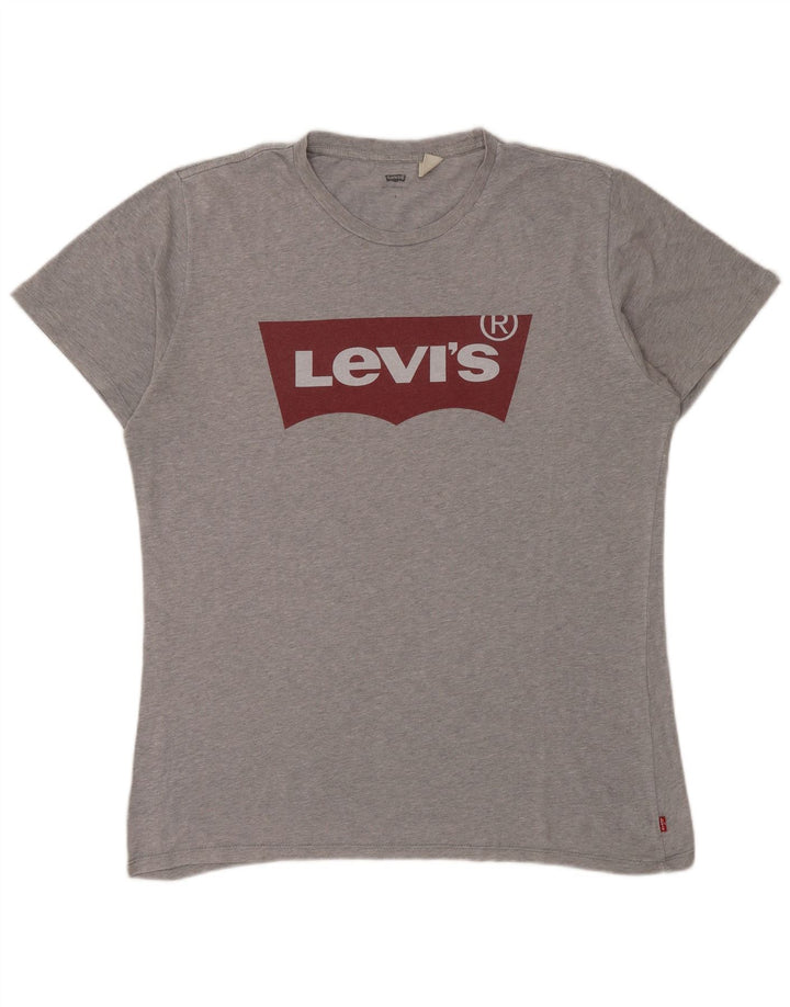 Levi's Herre grafisk T-shirt Top Stor Grå Flecked