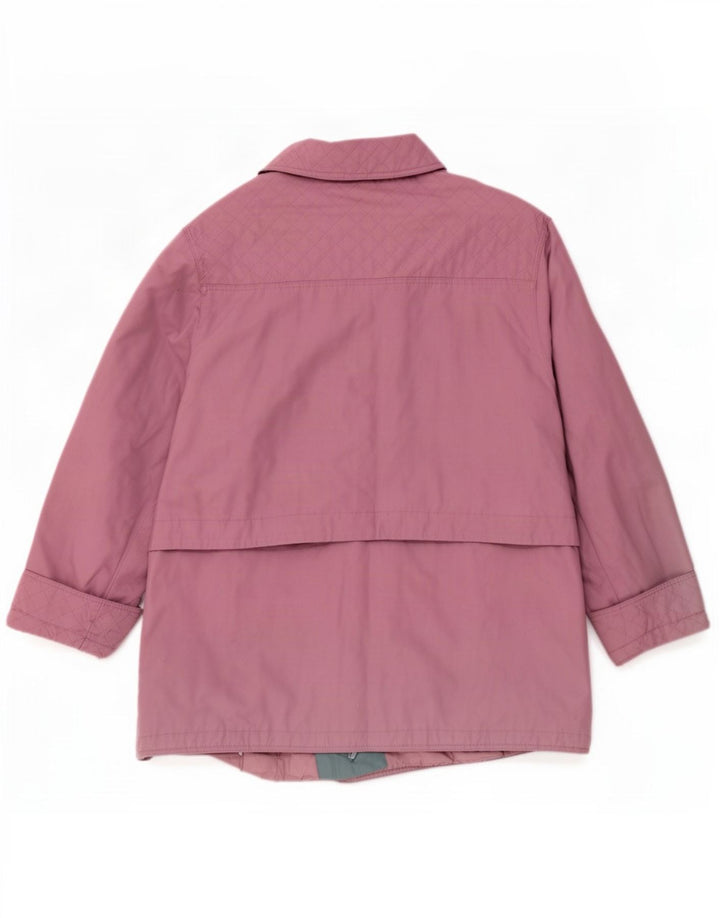 Vintage Dame Loose Fit Utility Jacket UK 18 XL Lilla Polyester