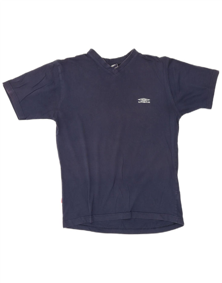 Umbro Herre T-Shirt Top Medium Marineblå Bomuld