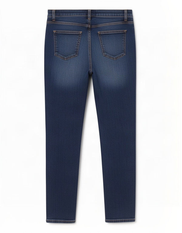 Marks & Spencer Dame Relaxed Fit Skinny Jeans W32 L30 Marineblå Bomuld