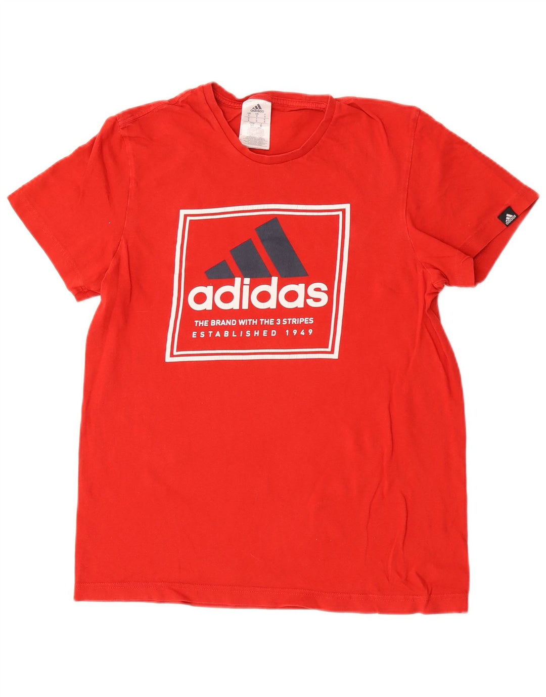Adidas Herre grafisk T-shirt top lille rød bomuld