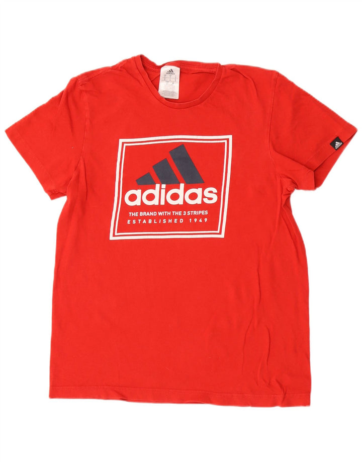 Adidas Herre grafisk T-shirt top lille rød bomuld