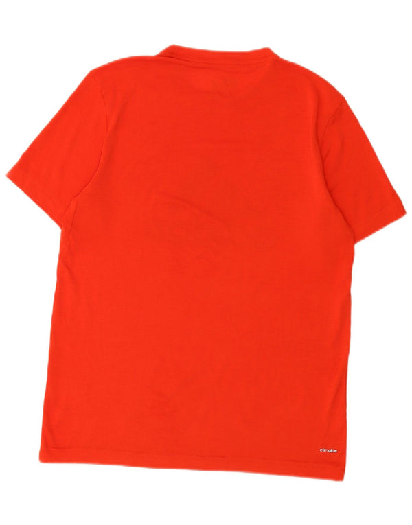 Adidas Boys Climalite Grafisk T-Shirt Top 13-14 År Rød Polyester