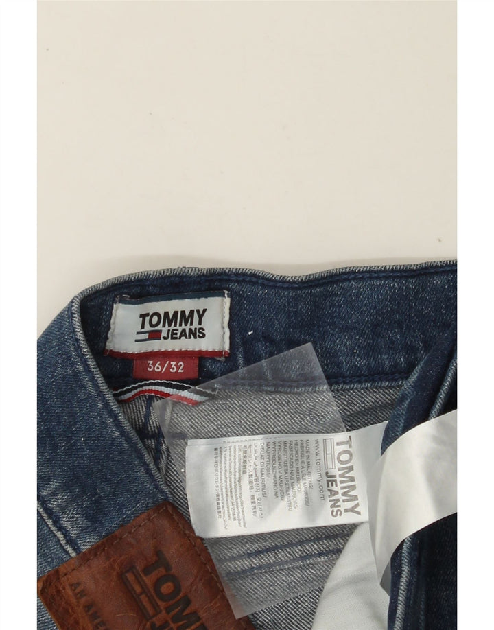 TOMMY HILFIGER Straight jeans til mænd W36 L32 blå bomuld