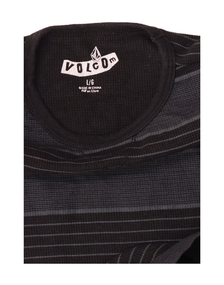 Volcom Boys Top Langærmet 11-12 År Stor Gråstribet Polyester