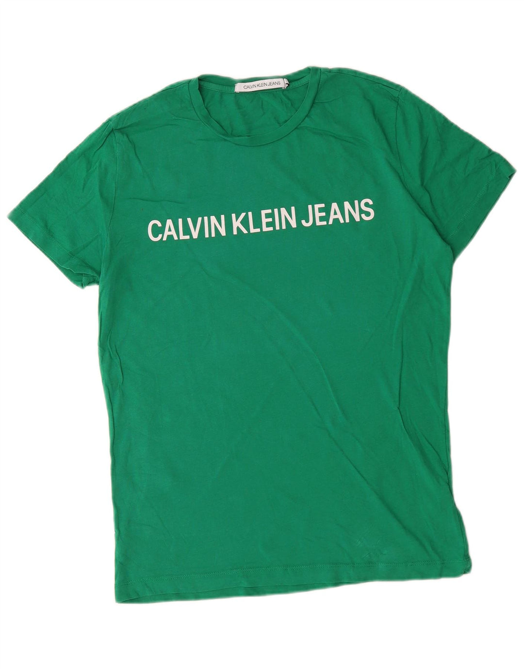 Calvin Klein Jeans Herre grafisk T-shirt Top mellemgrøn bomuld
