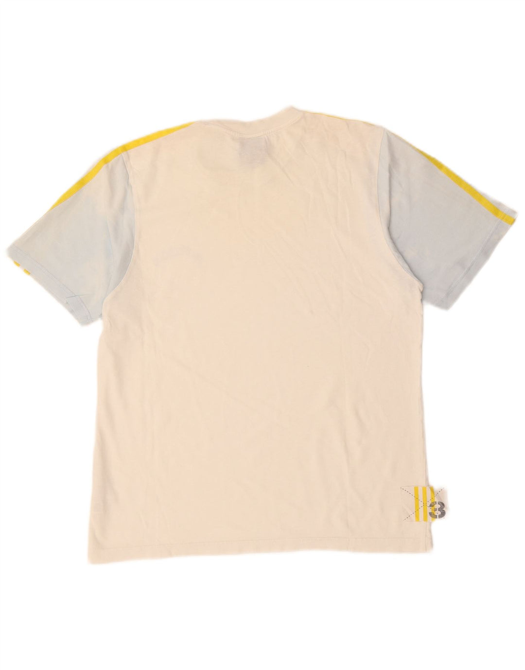 ADIDAS Herre T-Shirt Top Lille hvid Colourblock Bomuld