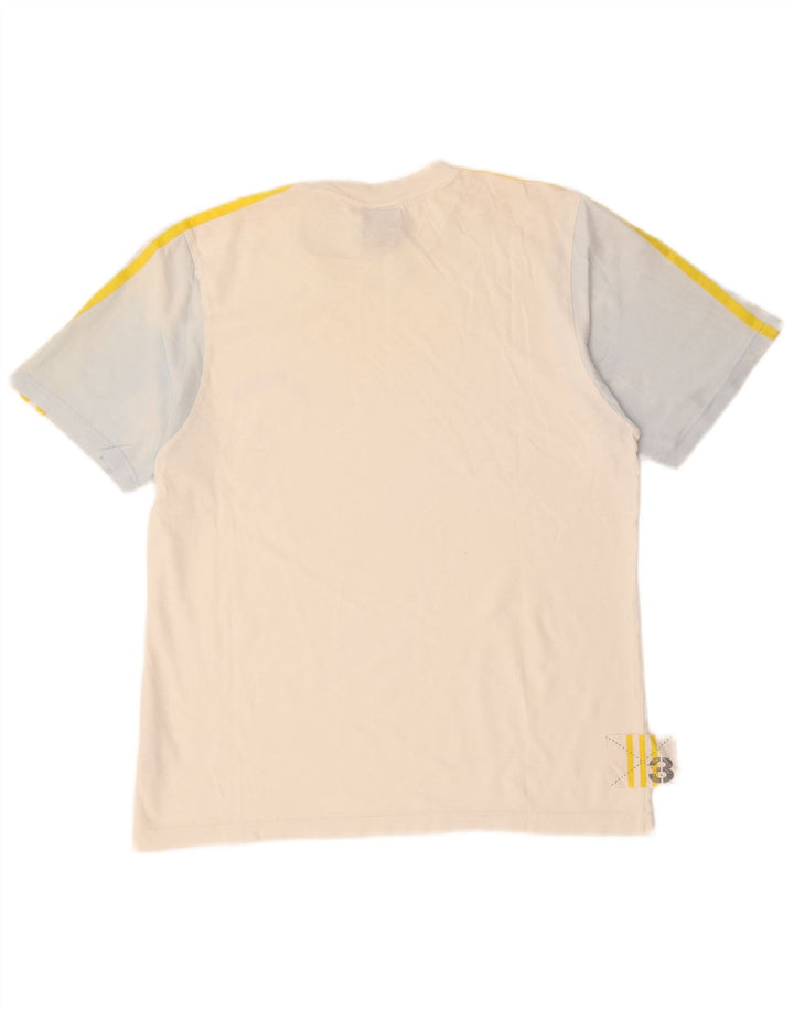 ADIDAS Herre T-Shirt Top Lille hvid Colourblock Bomuld