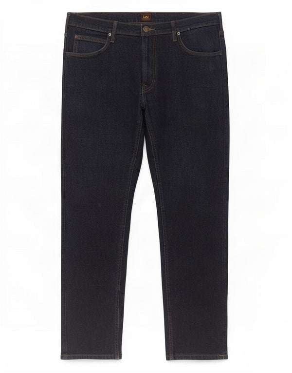 Lee Mens Daren Zip Fly Straight Jeans W36 L30 Marineblå Bomuld