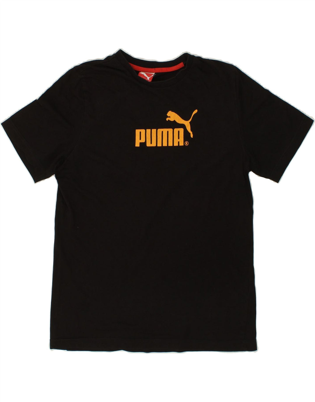 PUMA Boys Graphic T-Shirt Top 13-14 Years XL Black Vintage Puma and Second-Hand Puma from Messina Hembry 