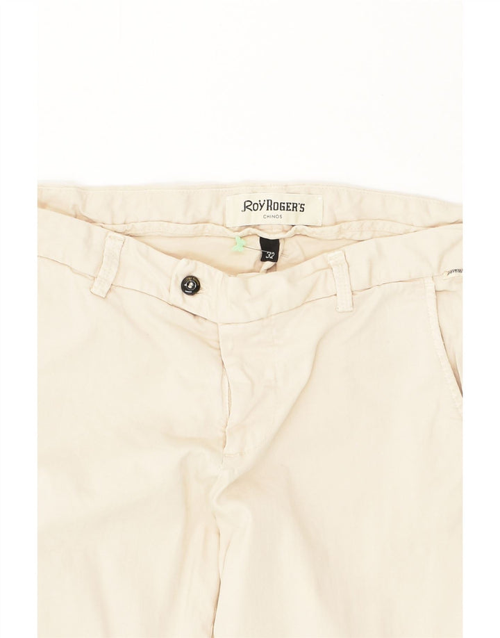 ROY ROGERS Womens Tapered Suit Trousers  W32 L27 Off White Cotton | Vintage Roy Rogers | Thrift | Second-Hand Roy Rogers | Used Clothing | Messina Hembry 