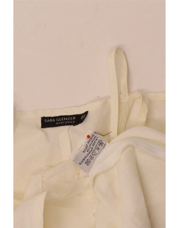 Sara Glenzer Dame Cami Top IT 46 Large White Linen