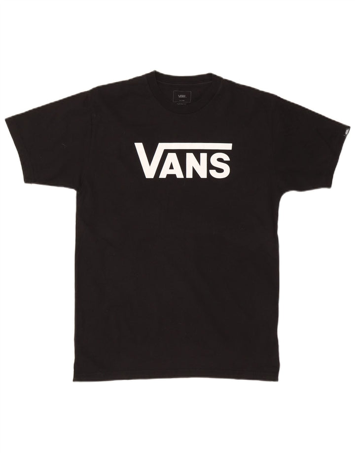 Vans Herre Classic Fit Grafisk T-Shirt Top Medium Sort Bomuld
