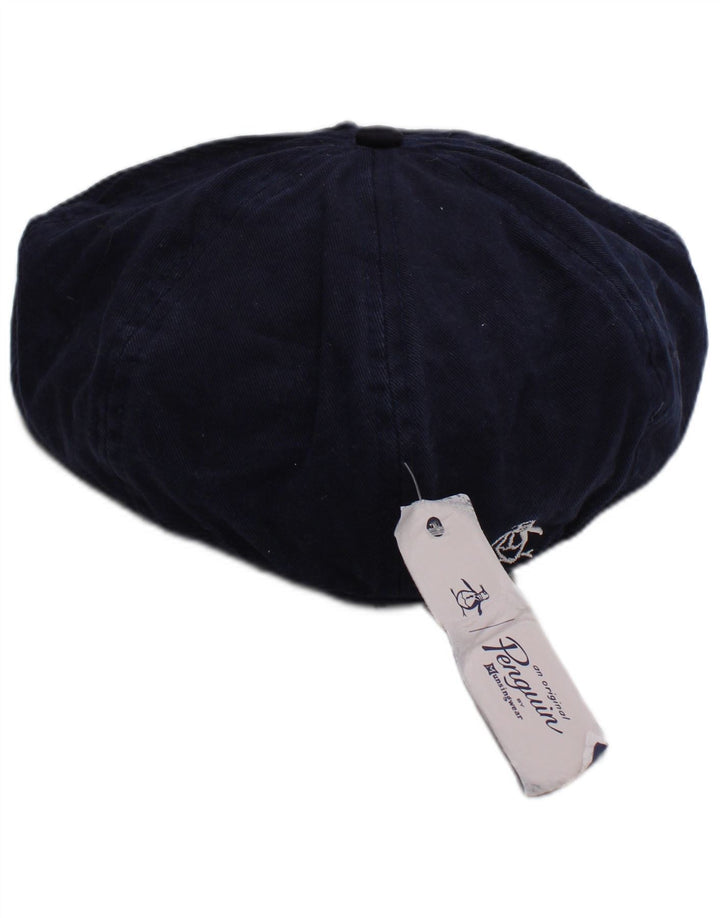 PENGUIN Mens Newsboy Cap Small/Medium Navy Blue Classic
