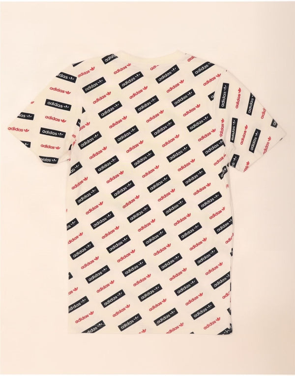 Adidas Grafisk T-shirt top til mænd, lille hvid bomuld