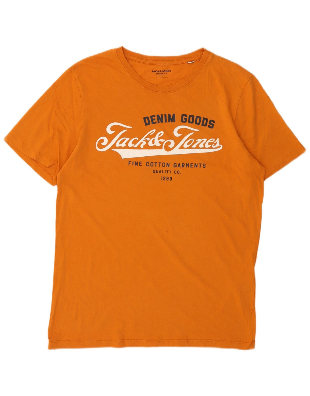 JACK & JONES Herre grafisk T-shirt Top Medium Orange Bomuld