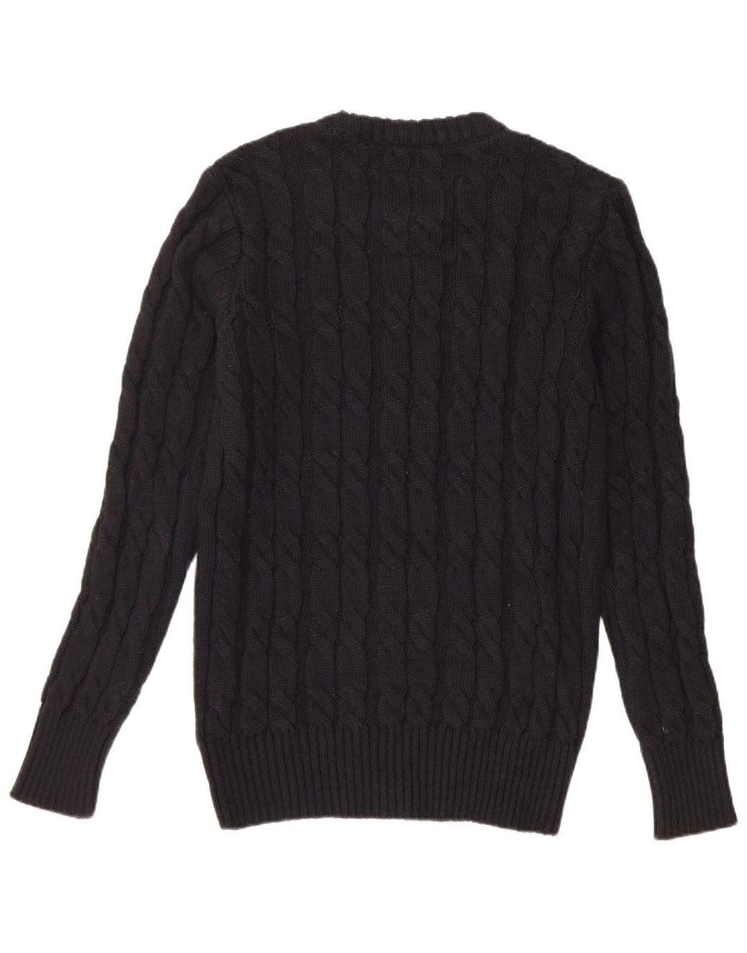 SUPERDRY Herre sweater med rund hals, stor sort akryl