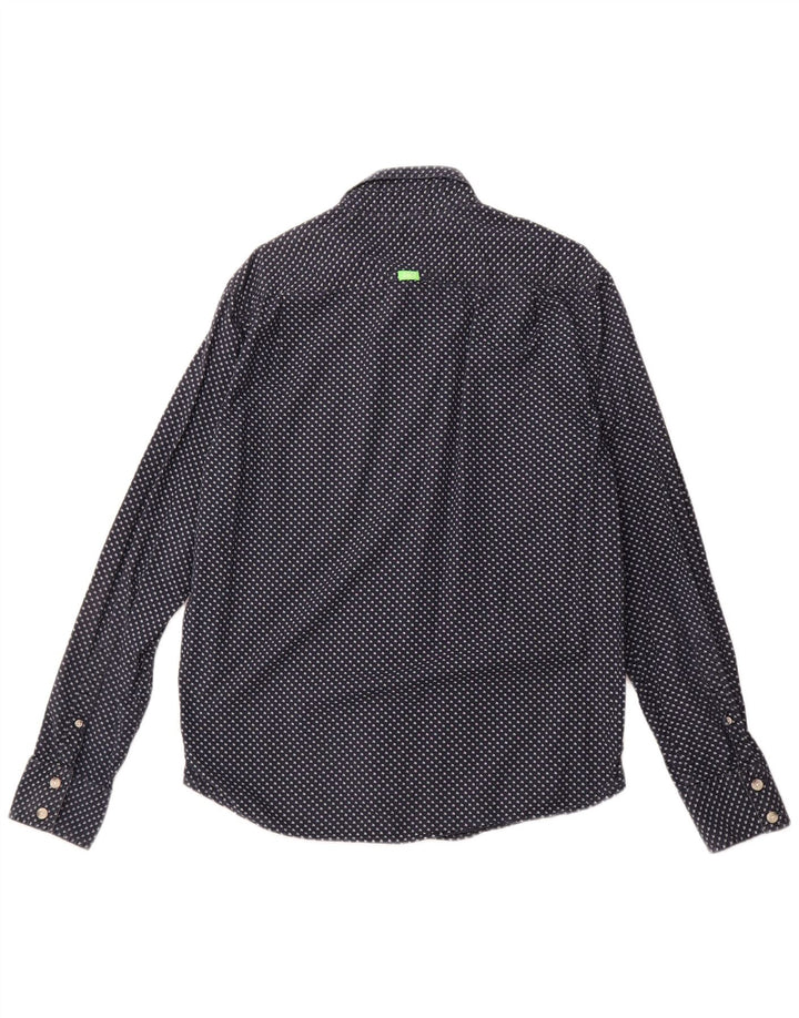 SUPERDRY Grafisk Herreskjorte 2XL Navy Blue Spotted