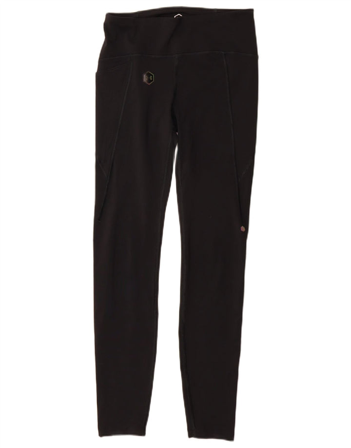 Under Armour Womens Heat Gear Leggings UK 8 Small Black