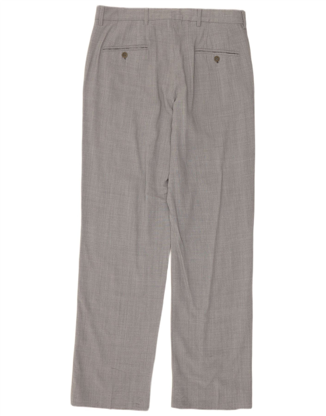 Zara Straight Suit Bukser til mænd EU 40 Medium W31 L33 Grå Uld