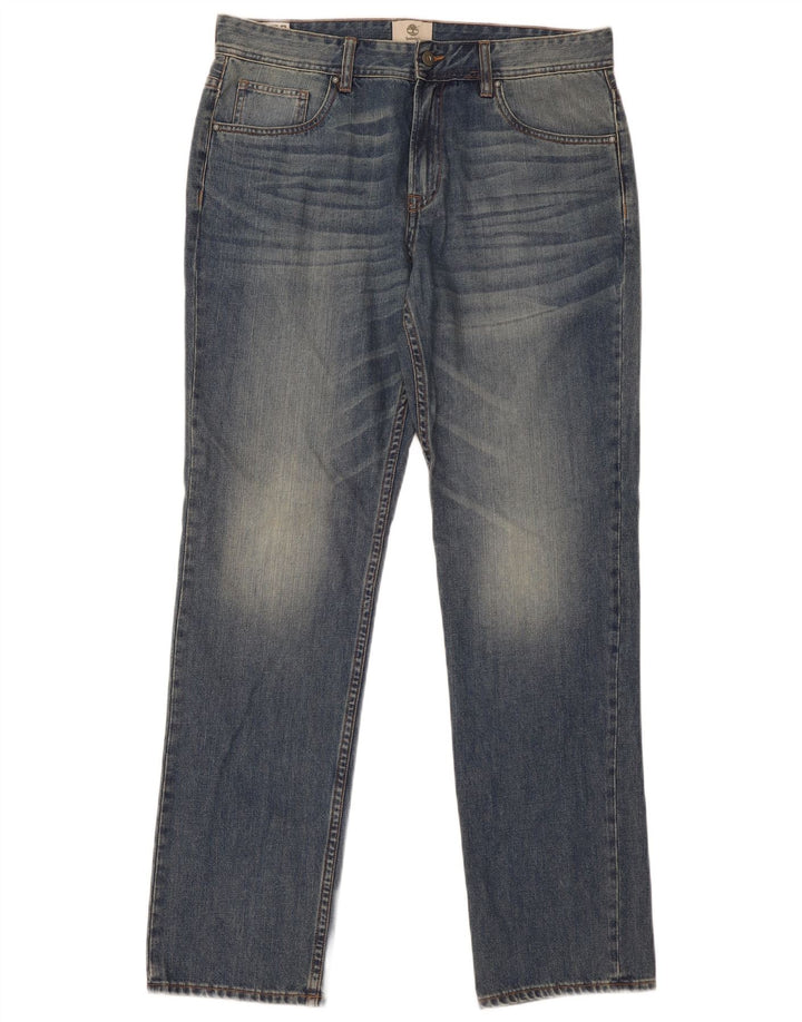 Timberland Straight Jeans til mænd W35 L33 blå bomuld
