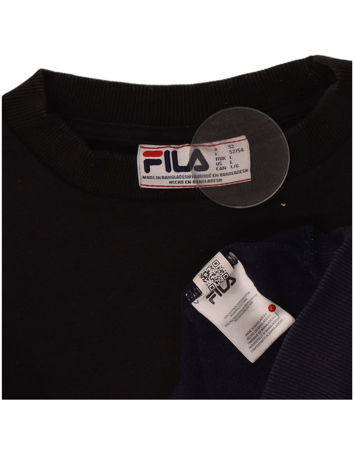 Fila Herre grafisk sweatshirt Jumper Stor flerfarvet Colourblock Bomuld