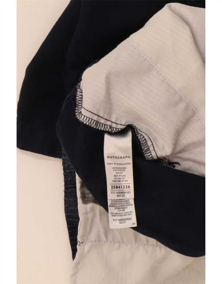 Marks & Spencer Herre Autograph Chino Shorts Medium W32 Marineblå Bomuld