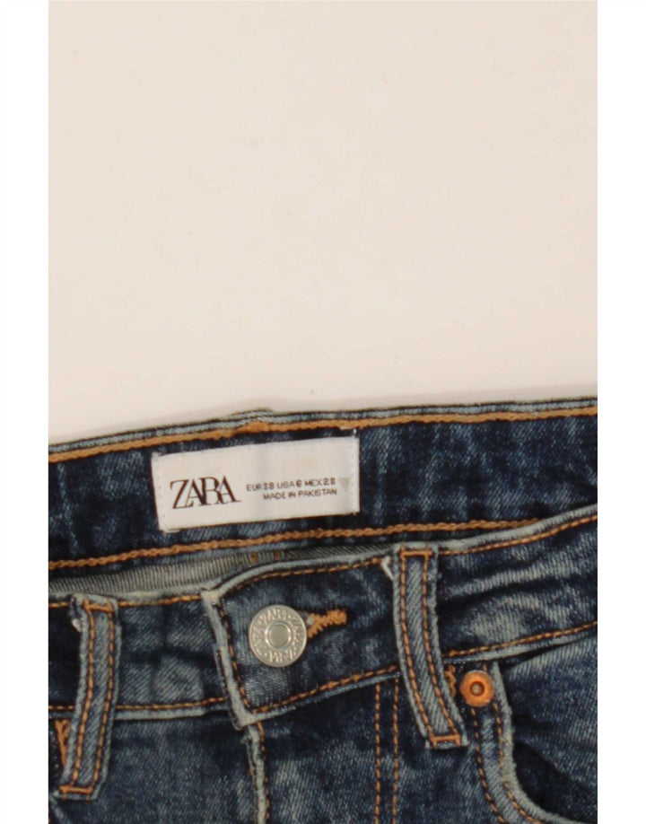 Zara Womens Cropped Jeans EU 38 Small W28 L25 Blue