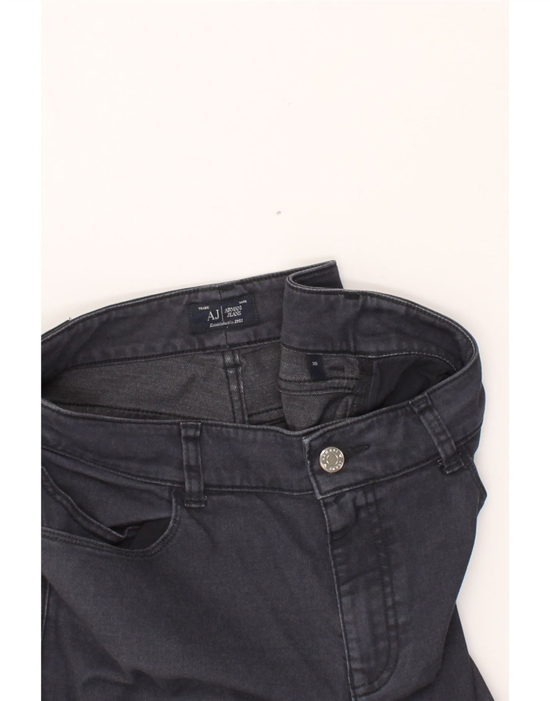 ARMANI JEANS Womens Slim Jeans W30 L32  Navy Blue Vintage Armani Jeans and Second-Hand Armani Jeans from Messina Hembry 