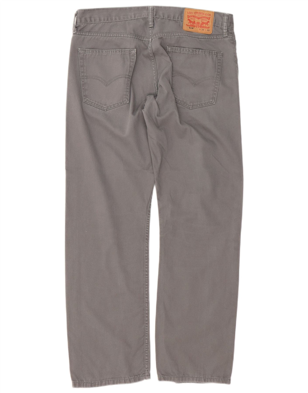 Levi's Herre 514 Straight Jeans W34 L30 Grå Bomuld