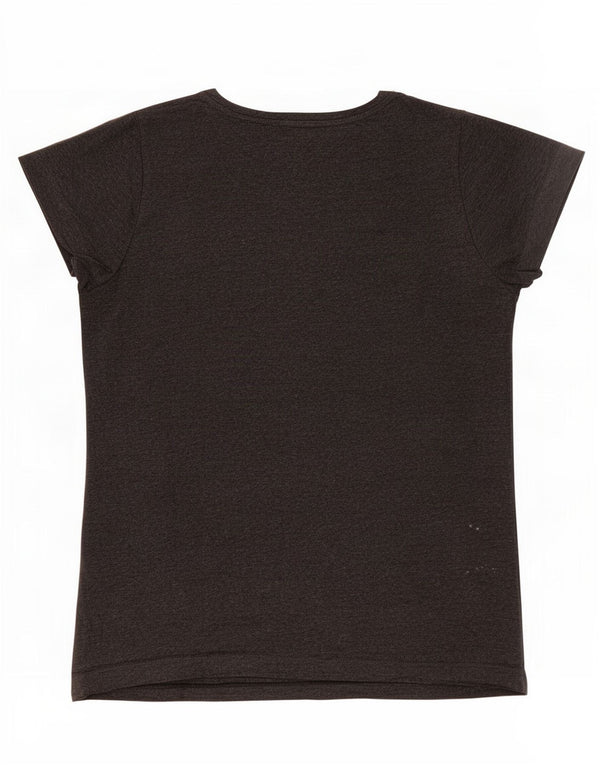 Diesel Dame Grafisk T-Shirt Top UK 10 Lille Grå