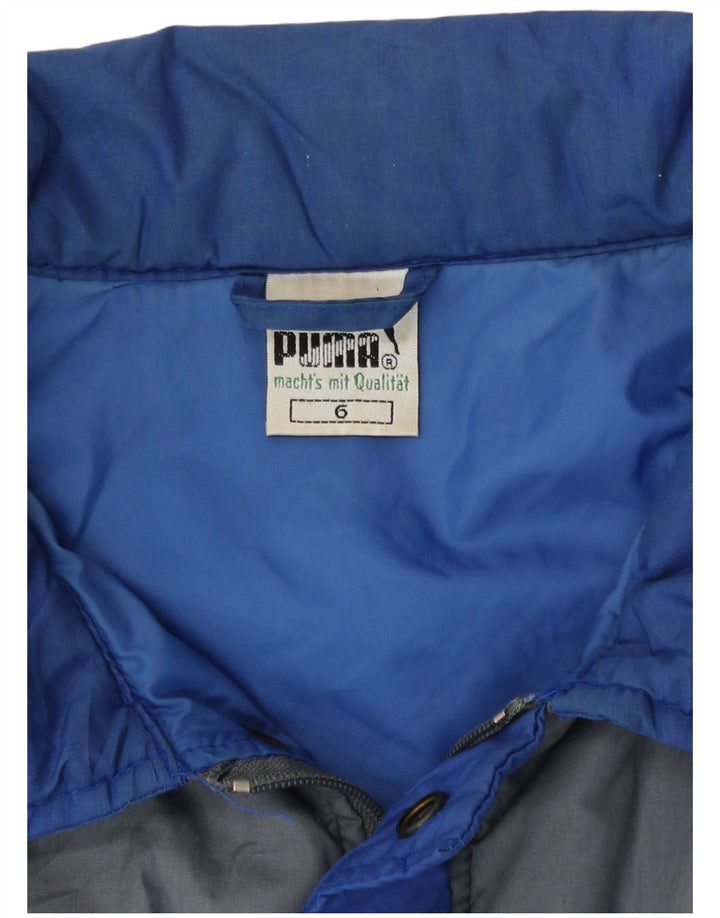 Puma Herre Windbreaker Jacket UK 40 Large Blue Colourblock Polyester